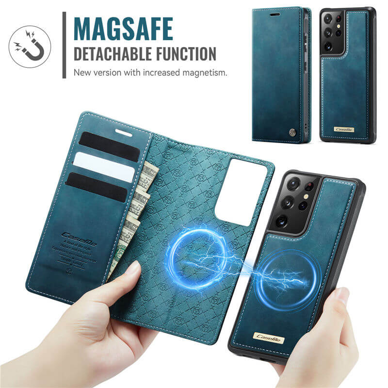 CaseMe Samsung Galaxy S21 Ultra 2-in-1 Magnetic Wallet Case