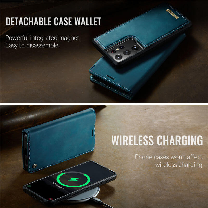 CaseMe Samsung Galaxy S21 Ultra 2-in-1 Magnetic Wallet Case