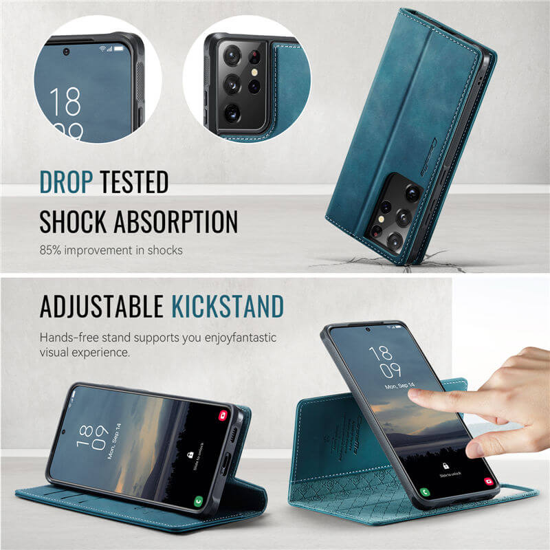 CaseMe Samsung Galaxy S21 Ultra 2-in-1 Magnetic Wallet Case