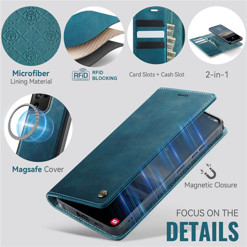 CaseMe Samsung Galaxy S21 Ultra 2-in-1 Magnetic Wallet Case