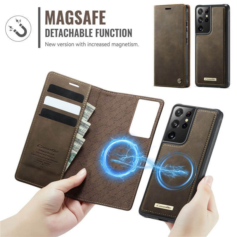 CaseMe Samsung Galaxy S21 Ultra 2-in-1 Magnetic Wallet Case