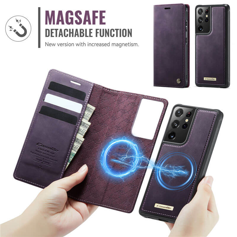CaseMe Samsung Galaxy S21 Ultra 2-in-1 Magnetic Wallet Case