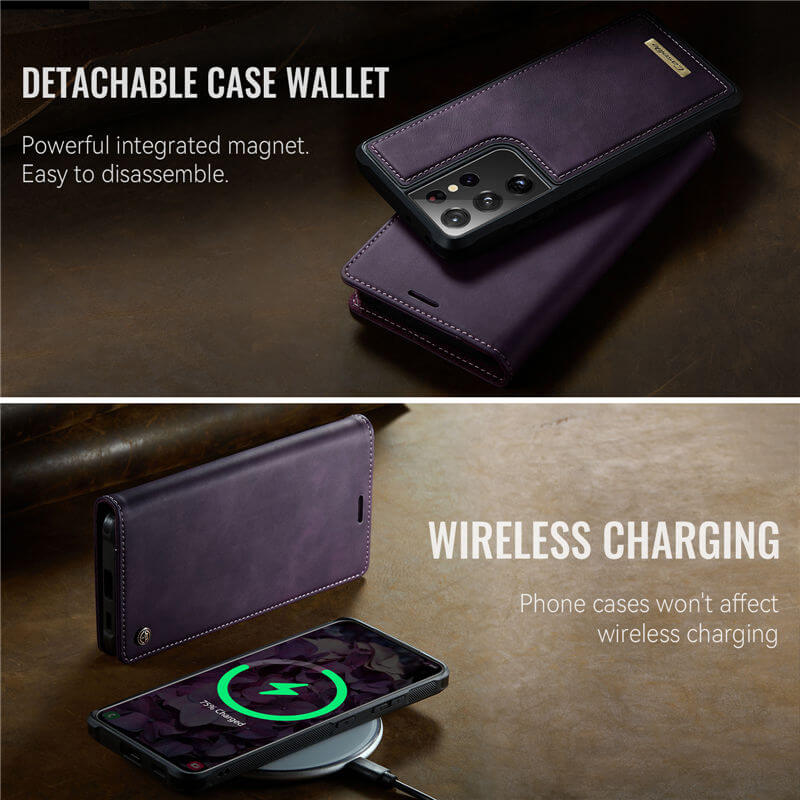 CaseMe Samsung Galaxy S21 Ultra 2-in-1 Magnetic Wallet Case