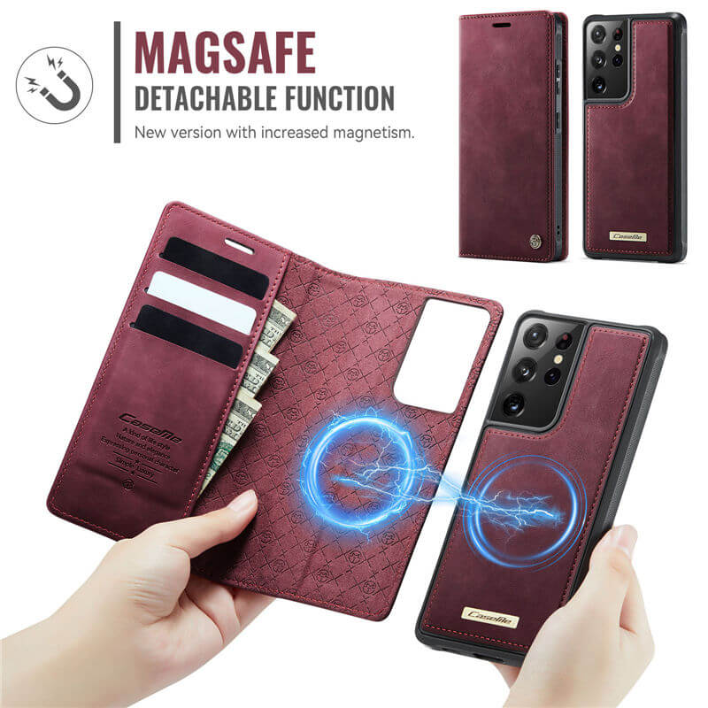 CaseMe Samsung Galaxy S21 Ultra 2-in-1 Magnetic Wallet Case