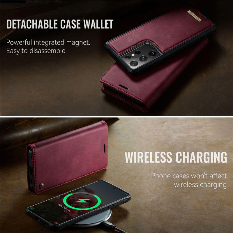 CaseMe Samsung Galaxy S21 Ultra 2-in-1 Magnetic Wallet Case
