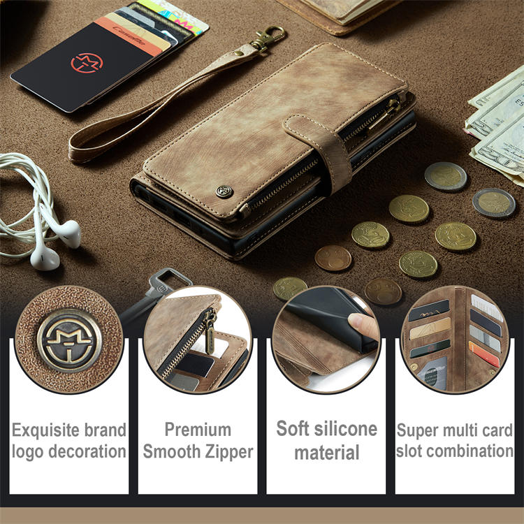 CaseMe Samsung Galaxy S21 Wallet Kickstand Case Coffee