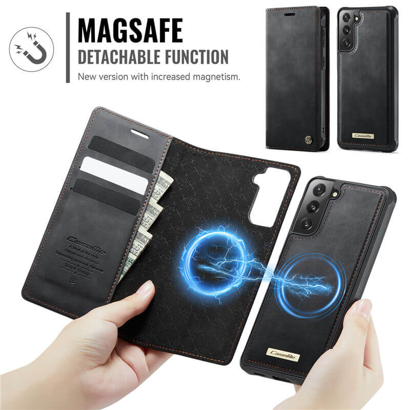 CaseMe Samsung Galaxy S21 Plus 2-in-1 Magnetic Wallet Case