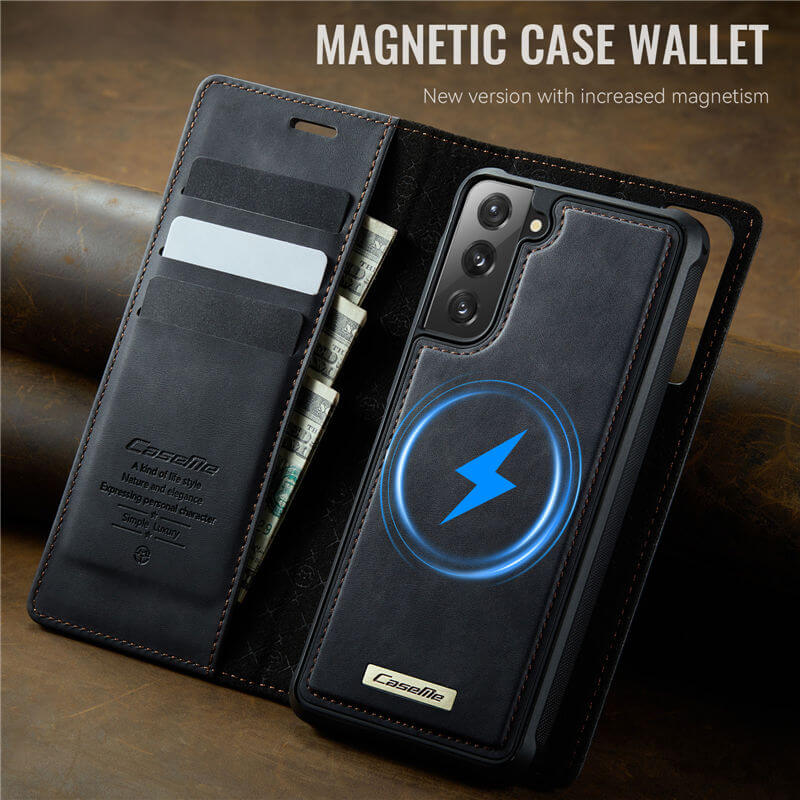 CaseMe Samsung Galaxy S21 Plus 2-in-1 Magnetic Wallet Case