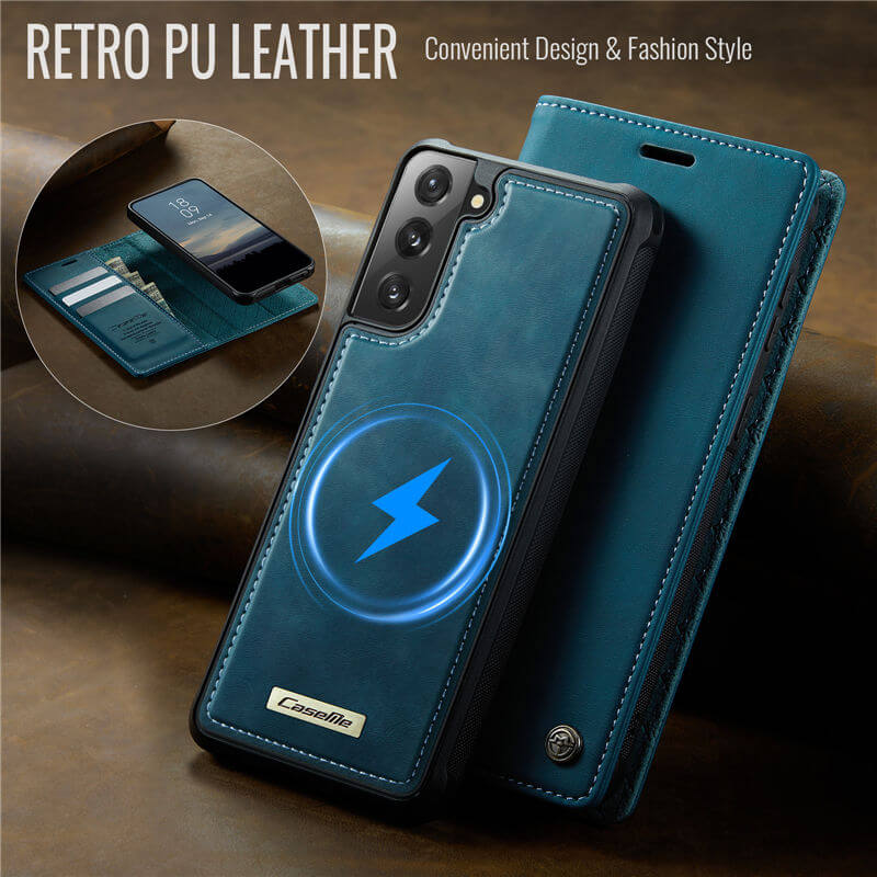 CaseMe Samsung Galaxy S21 2-in-1 Magnetic Wallet Case