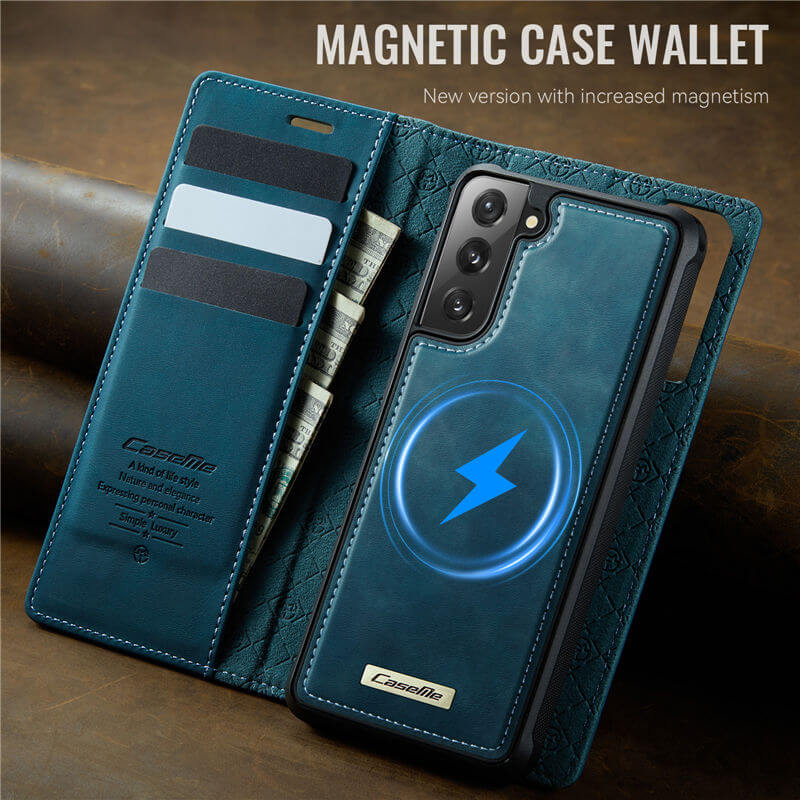 CaseMe Samsung Galaxy S21 2-in-1 Magnetic Wallet Case