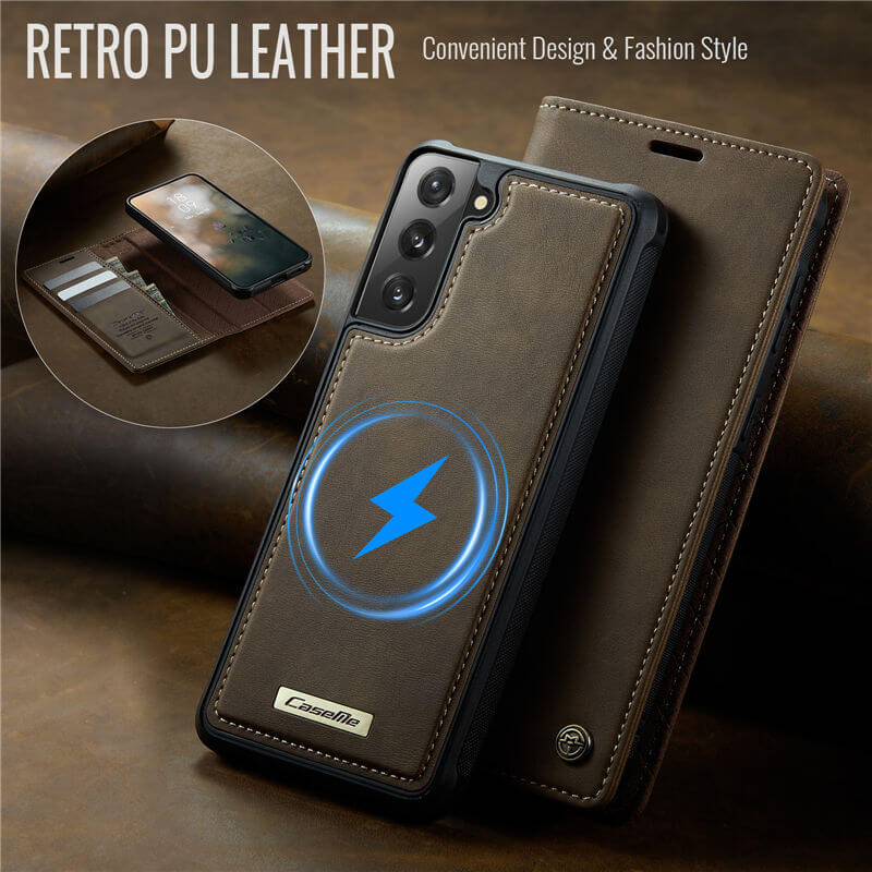 CaseMe Samsung Galaxy S21 Plus 2-in-1 Magnetic Wallet Case