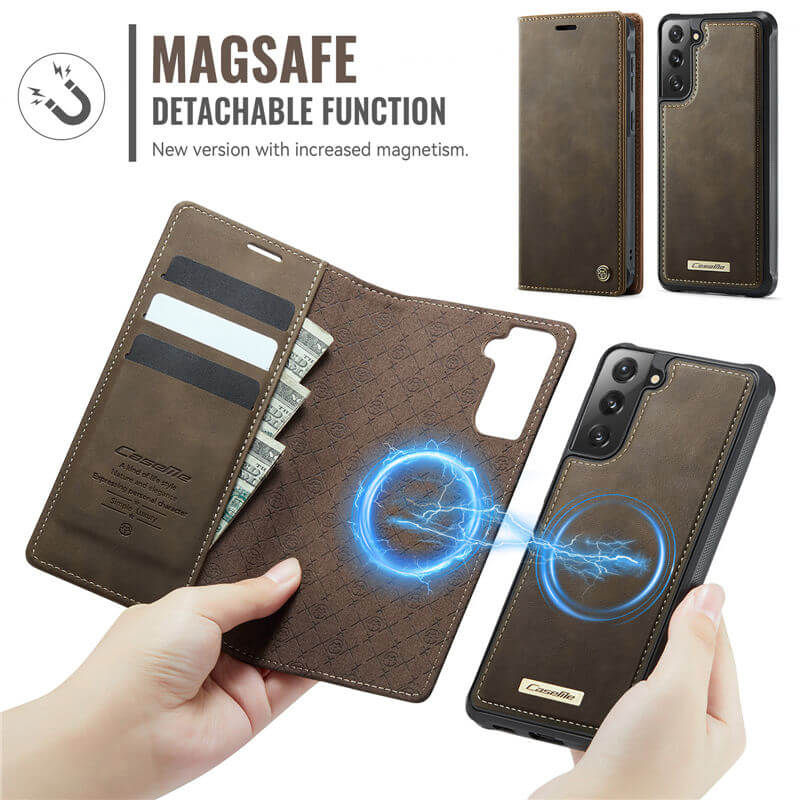 CaseMe Samsung Galaxy S21 Plus 2-in-1 Magnetic Wallet Case