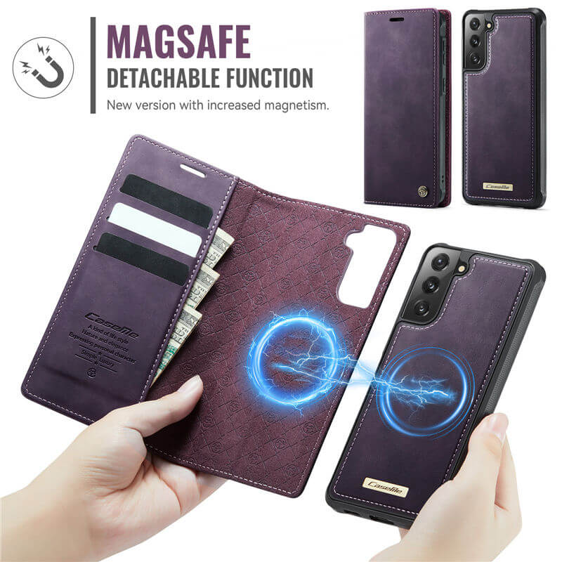 CaseMe Samsung Galaxy S21 Plus 2-in-1 Magnetic Wallet Case