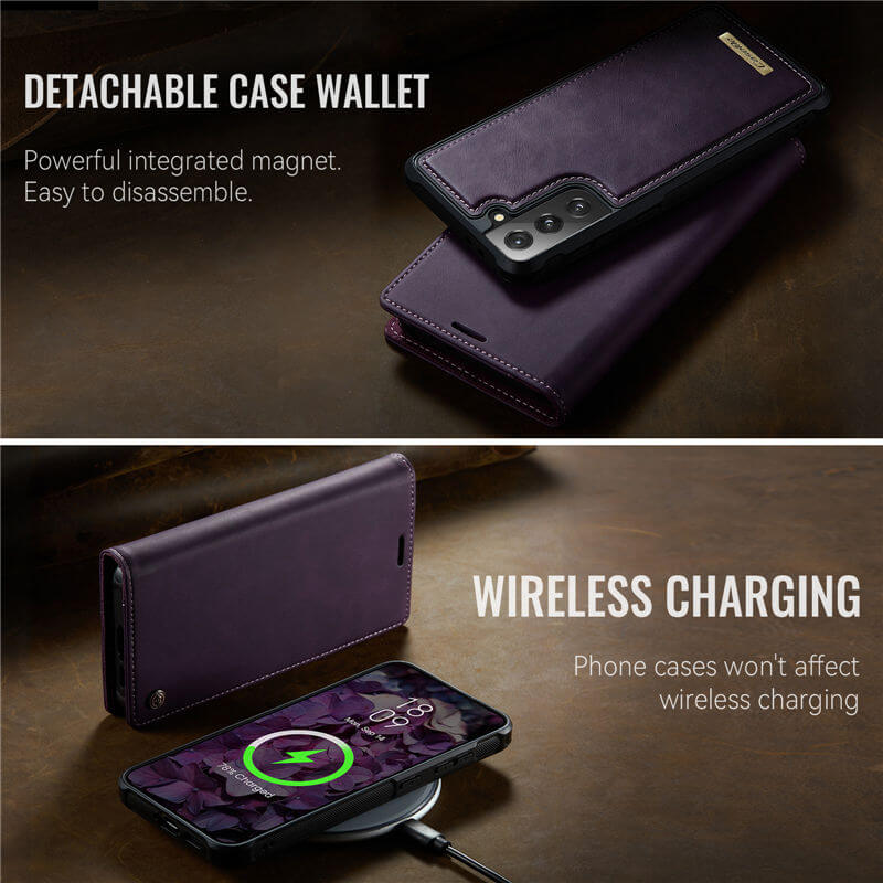 CaseMe Samsung Galaxy S21 Plus 2-in-1 Magnetic Wallet Case