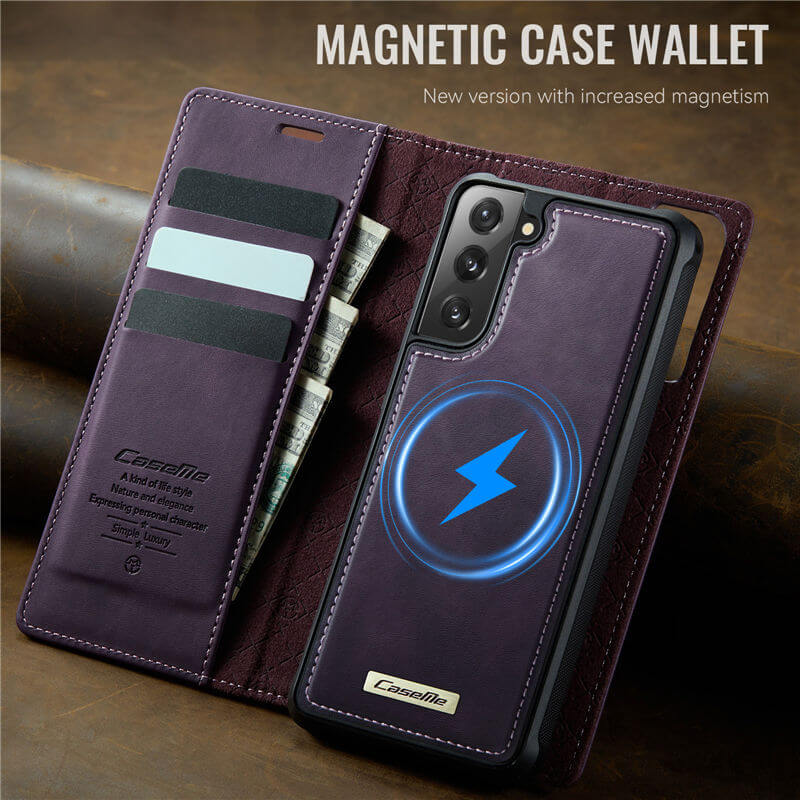 CaseMe Samsung Galaxy S21 Plus 2-in-1 Magnetic Wallet Case