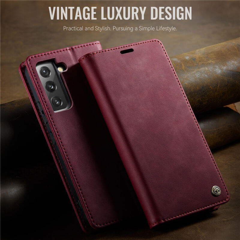 CaseMe Samsung Galaxy S22 Magnetic Wallet Case with RFID Blocking