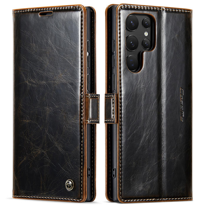 CaseMe Samsung Galaxy S22 Ultra Wallet Kickstand Magnetic Flip Case