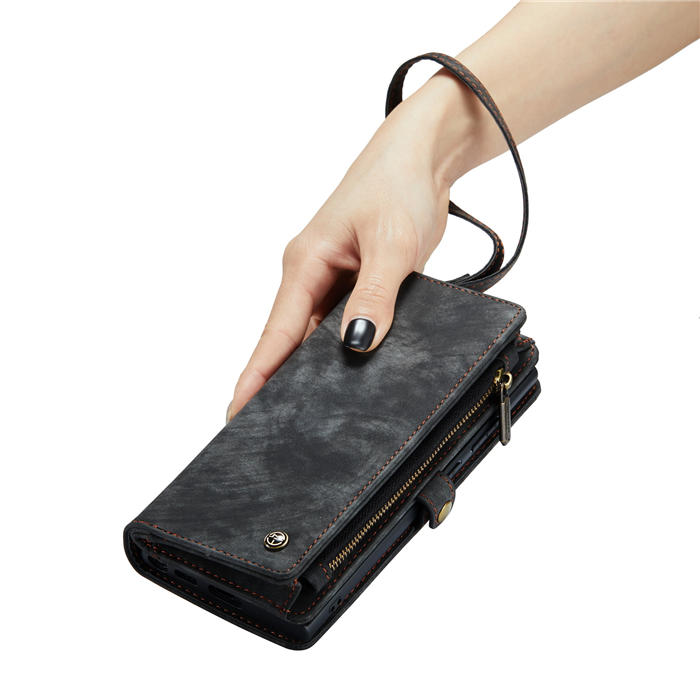 CaseMe Zipper Wallet Magnetic Case with Wrist Strap