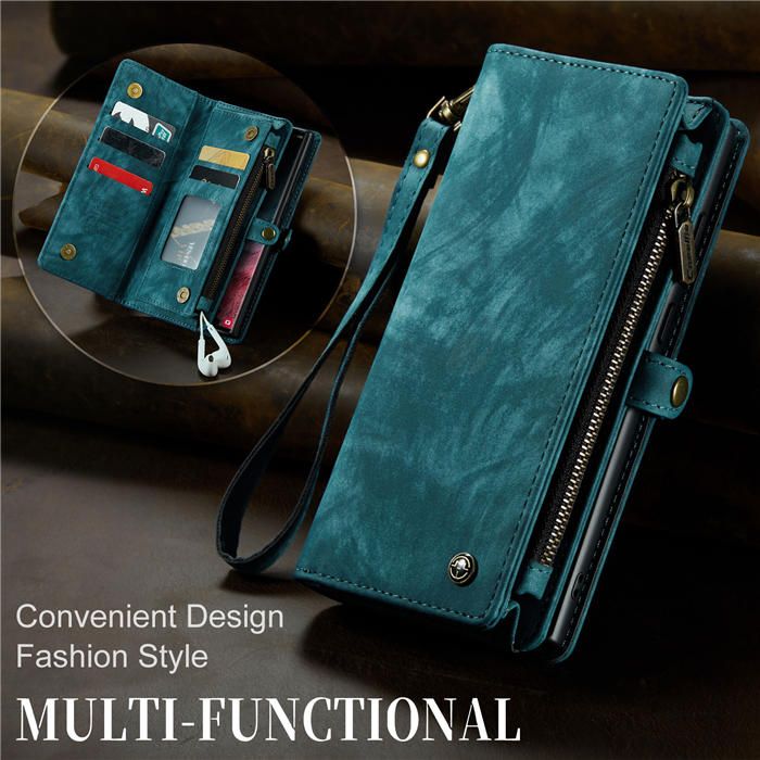 CaseMe Zipper Wallet Magnetic Case with Wrist Strap