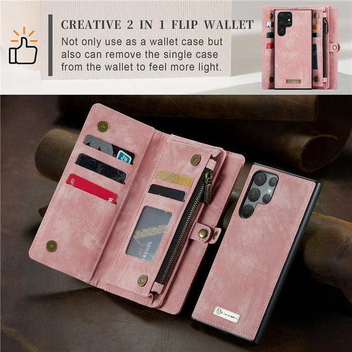 CaseMe Zipper Wallet Magnetic Case with Wrist Strap