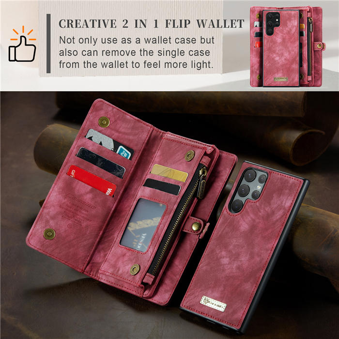 CaseMe Zipper Wallet Magnetic Case with Wrist Strap