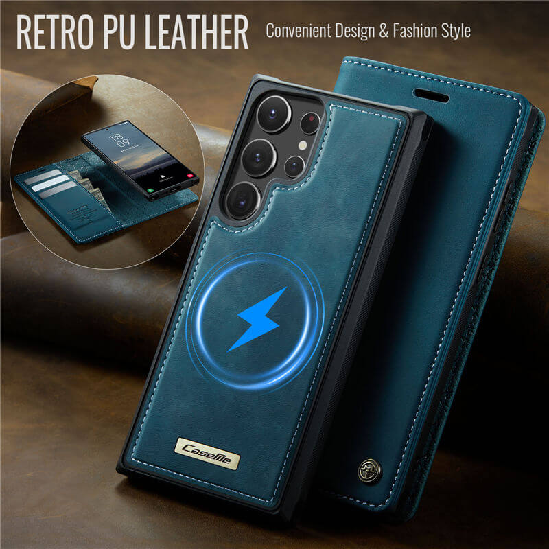 CaseMe Samsung Galaxy S22 Ultra 2-in-1 Magnetic Wallet Case