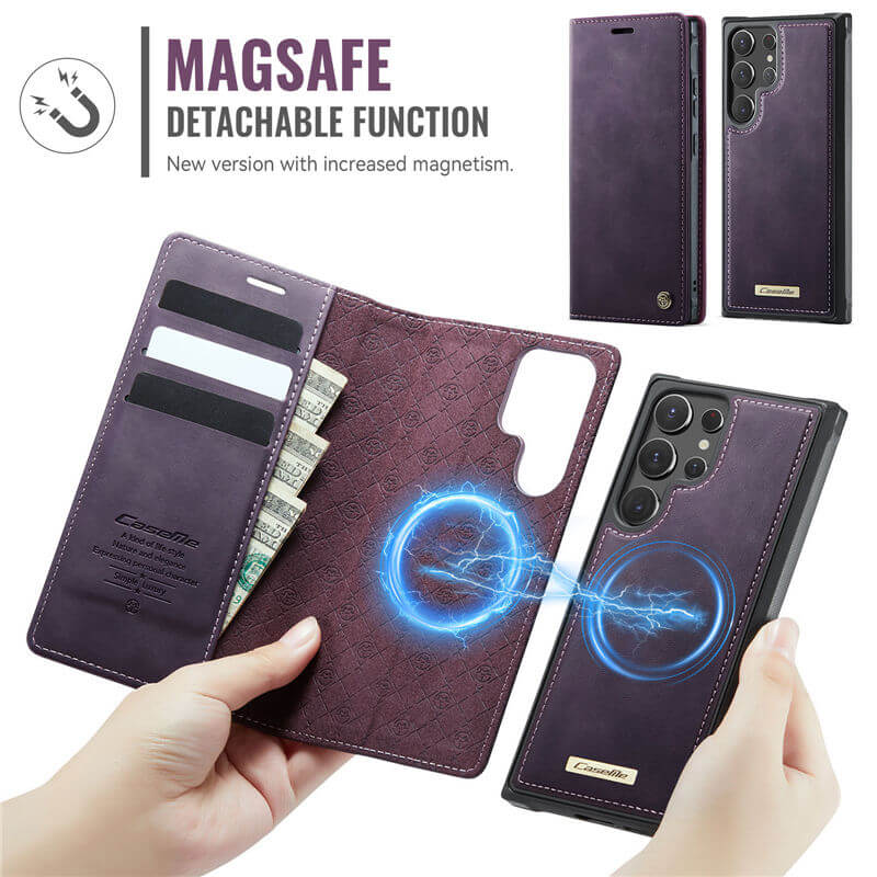 CaseMe Samsung Galaxy S22 Ultra 2-in-1 Magnetic Wallet Case