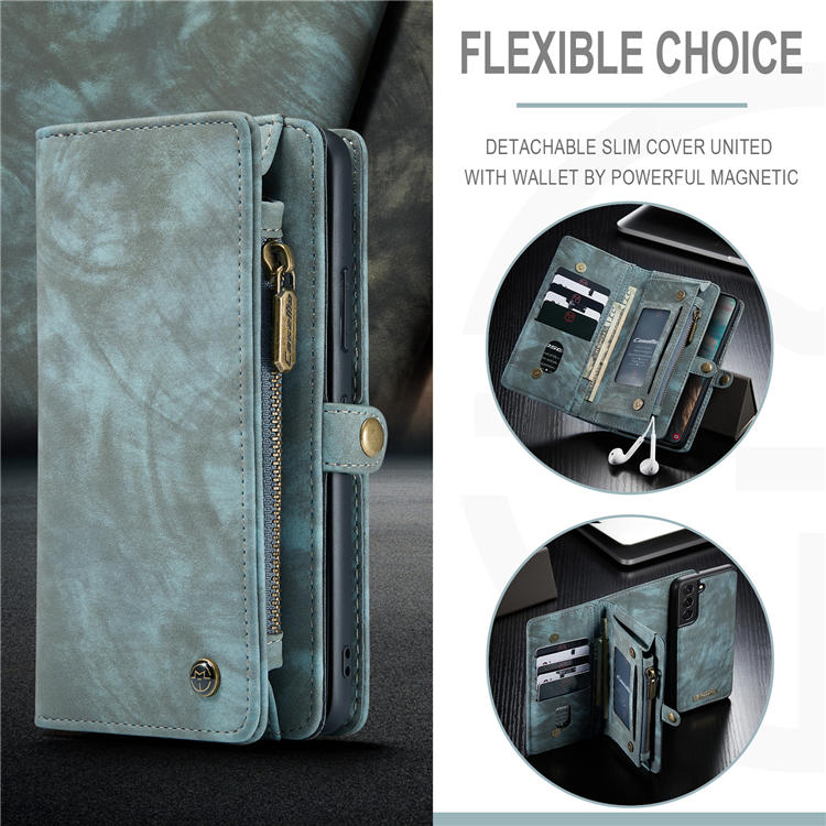CaseMe Samsung Galaxy S22 Wallet Magnetic Case Blue