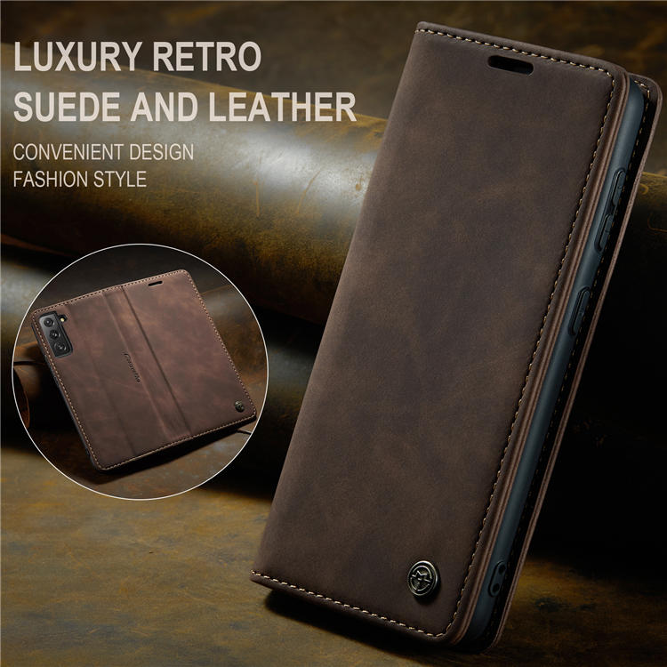 CaseMe Samsung Galaxy S22 Wallet Magnetic Case Coffee