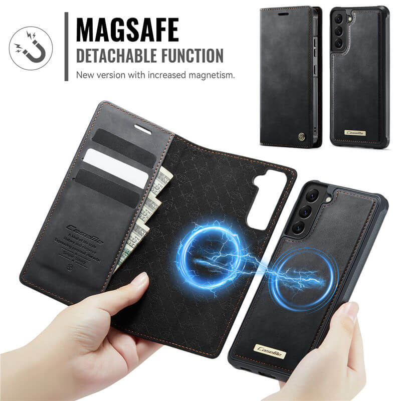 CaseMe Samsung Galaxy S22 Plus 2-in-1 Magnetic Wallet Case