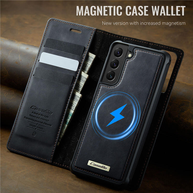 CaseMe Samsung Galaxy S22 Plus 2-in-1 Magnetic Wallet Case