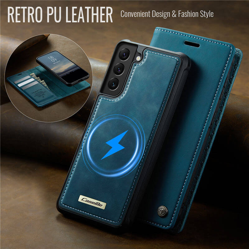 CaseMe Samsung Galaxy S22 Plus 2-in-1 Magnetic Wallet Case