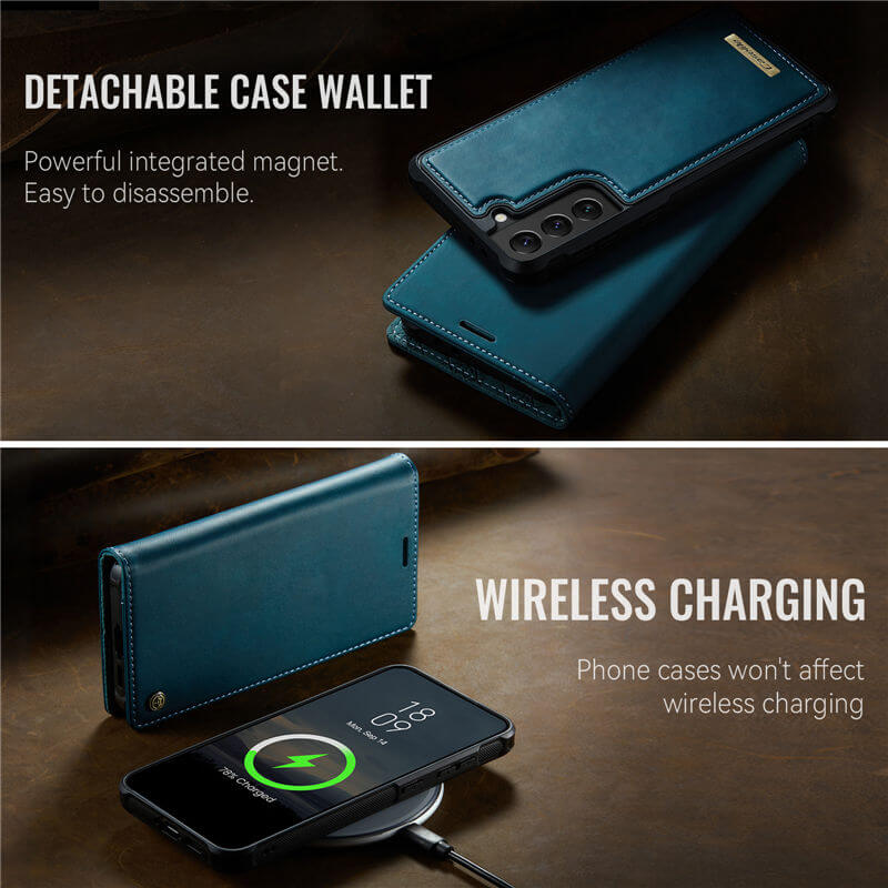 CaseMe Samsung Galaxy S22 Plus 2-in-1 Magnetic Wallet Case