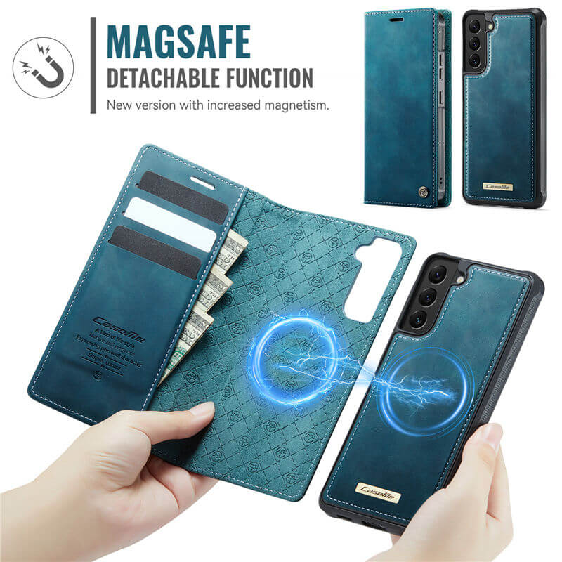 CaseMe Samsung Galaxy S22 Plus 2-in-1 Magnetic Wallet Case