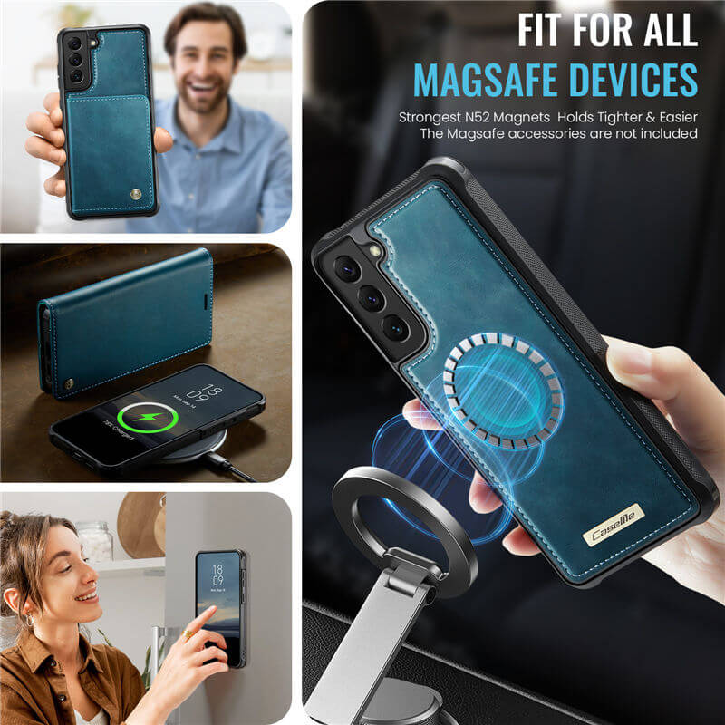 CaseMe Samsung Galaxy S22 Plus 2-in-1 Magnetic Wallet Case