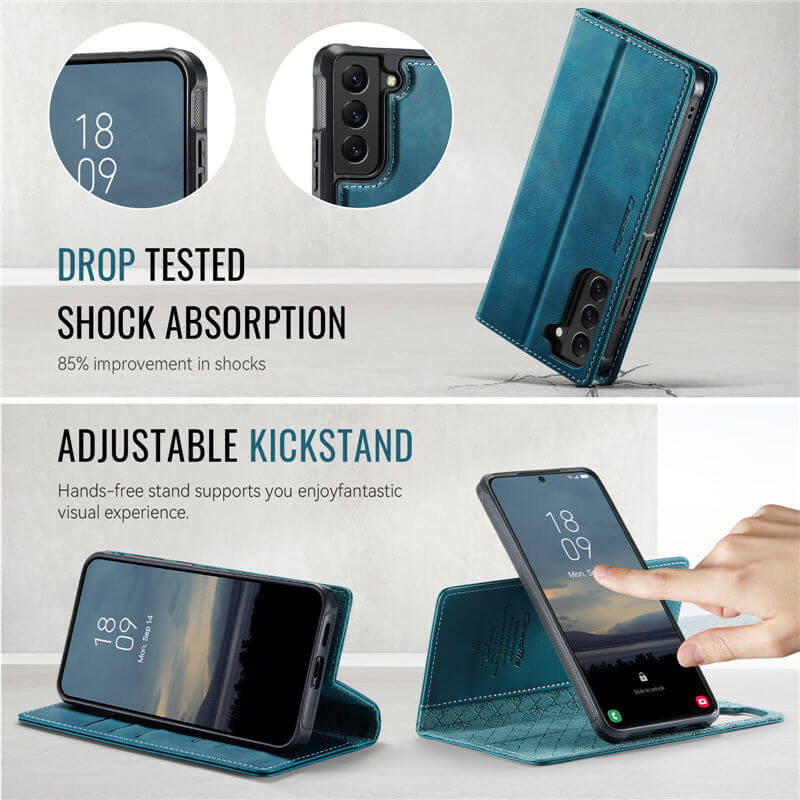 CaseMe Samsung Galaxy S22 Plus 2-in-1 Magnetic Wallet Case