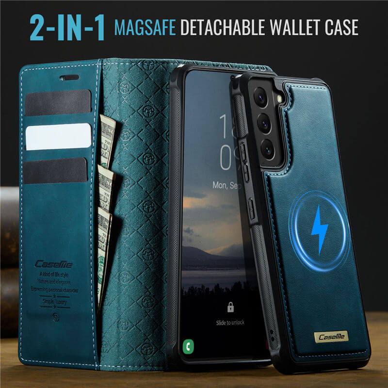 CaseMe Samsung Galaxy S22 Plus 2-in-1 Magnetic Wallet Case