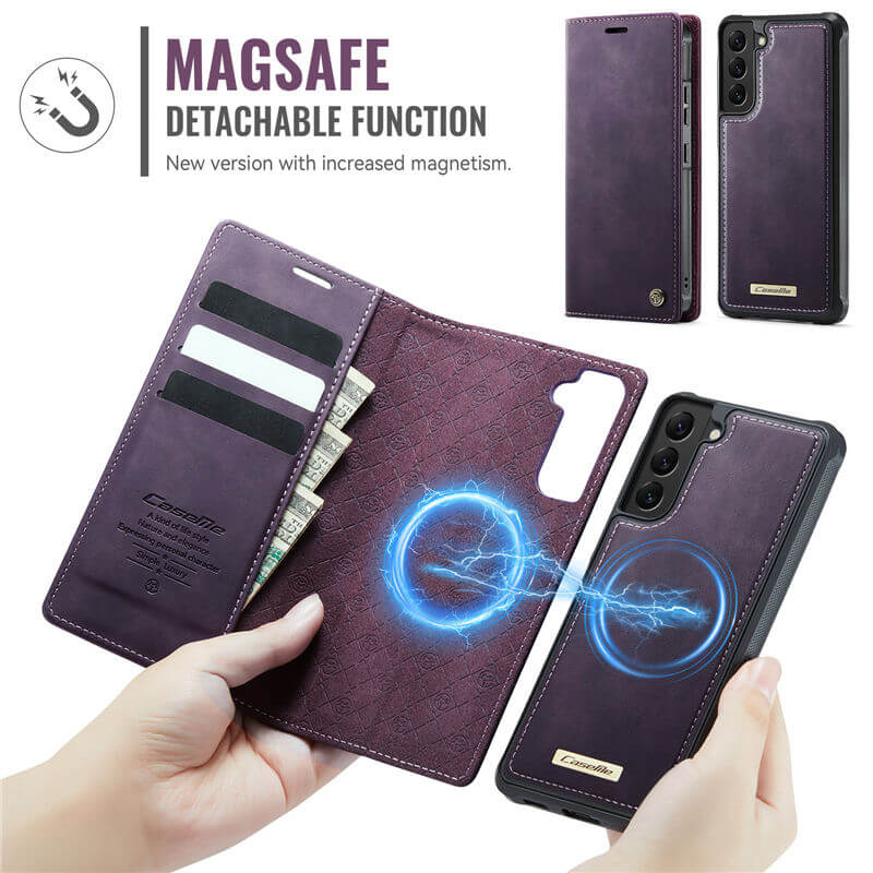CaseMe Samsung Galaxy S22 2-in-1 Magnetic Wallet Case