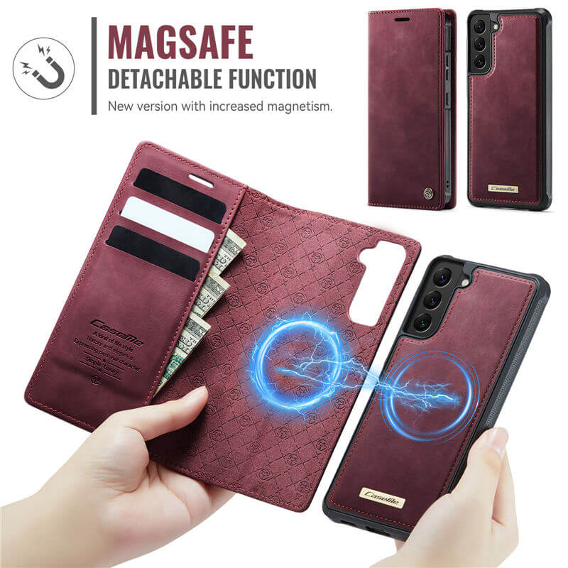 CaseMe Samsung Galaxy S22 Plus 2-in-1 Magnetic Wallet Case