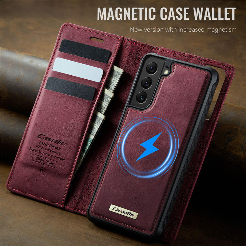 CaseMe Samsung Galaxy S22 Plus 2-in-1 Magnetic Wallet Case