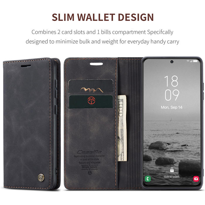 CaseMe Samsung Galaxy S23 Wallet Kickstand Magnetic Case