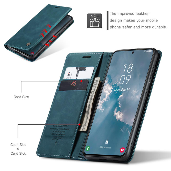 CaseMe Samsung Galaxy S23 Plus Wallet Kickstand Magnetic Case