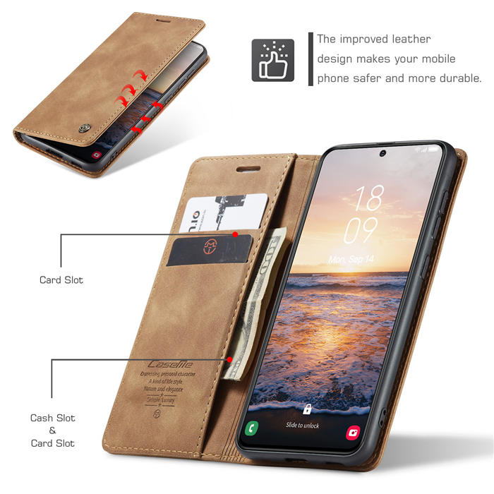 CaseMe Samsung Galaxy S23 Plus Wallet Kickstand Magnetic Case