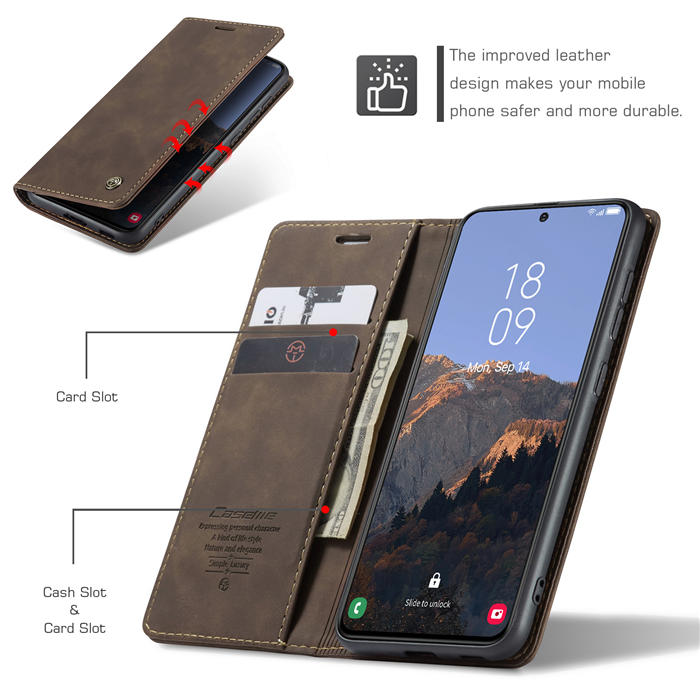 CaseMe Samsung Galaxy S23 Wallet Kickstand Magnetic Case