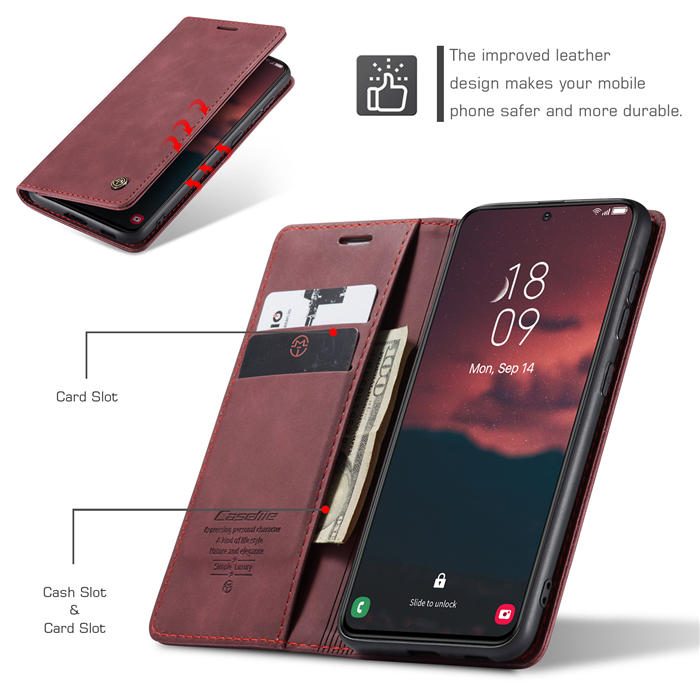 CaseMe Samsung Galaxy S23 Plus Wallet Kickstand Magnetic Case