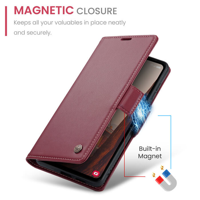 CaseMe Samsung Galaxy S23 FE Wallet RFID Blocking Case