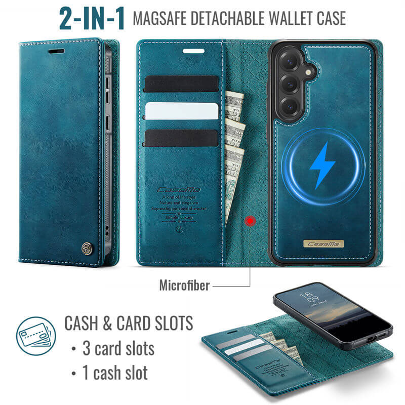 CaseMe Samsung Galaxy S23 FE 2-in-1 Magnetic Wallet Case