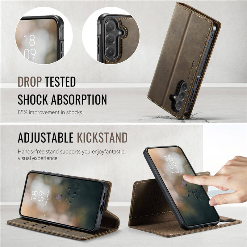 CaseMe Samsung Galaxy S23 FE 2-in-1 Magnetic Wallet Case