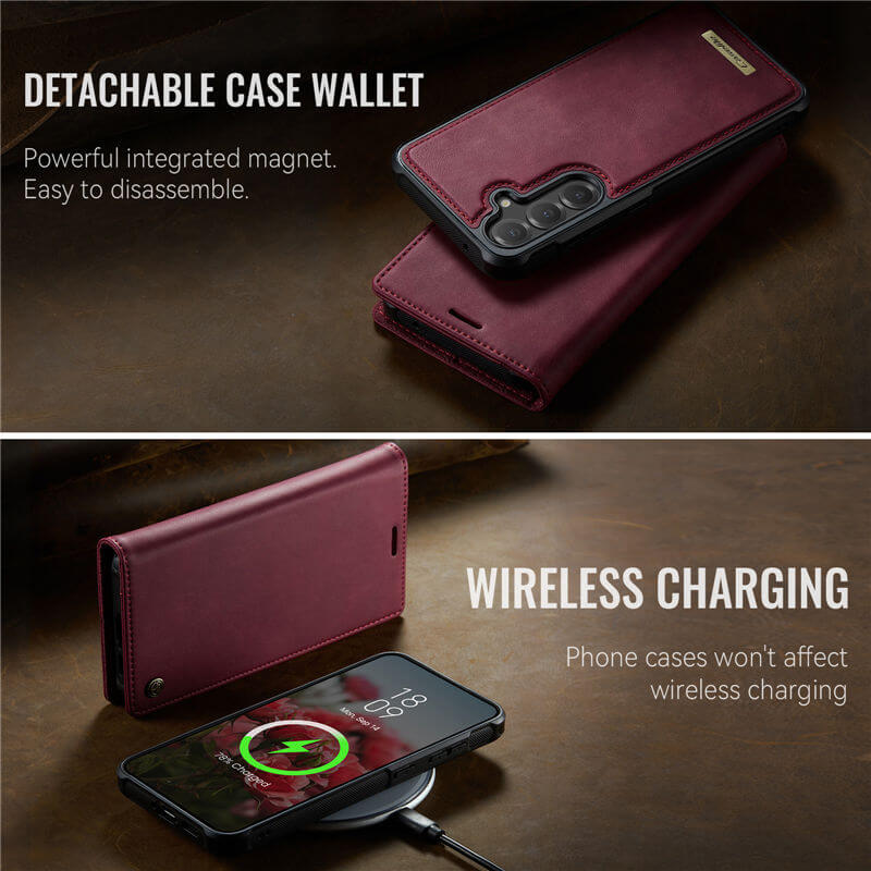 CaseMe Samsung Galaxy S23 FE 2-in-1 Magnetic Wallet Case