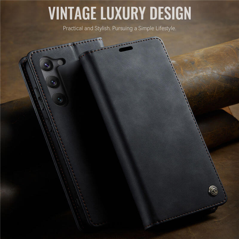 CaseMe Samsung Galaxy S23 Plus Magnetic Wallet Case with RFID Blocking